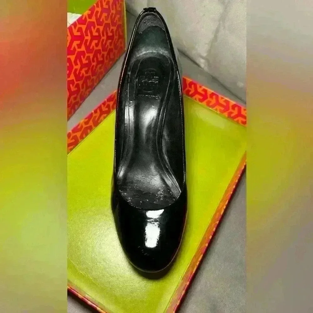 Tory Burch Pumps “Leah” Mid-Heel Women’s Size 8